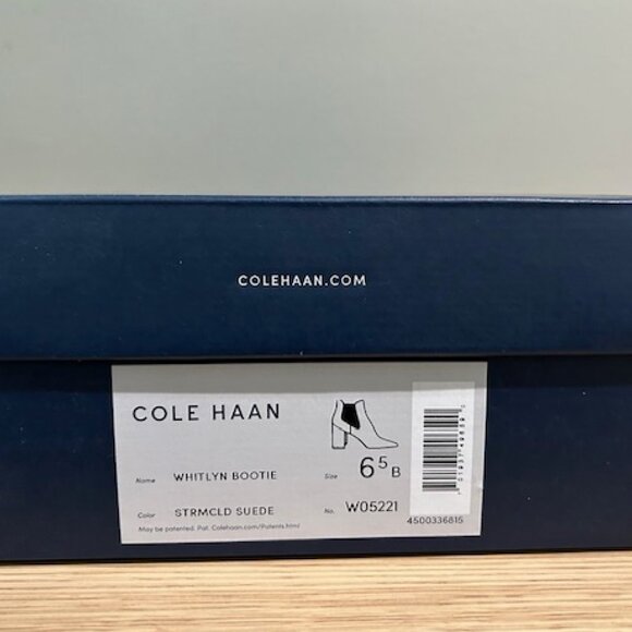 COLE HAAN Whitlyn Grey Suede Booties - Picture 3 of 5